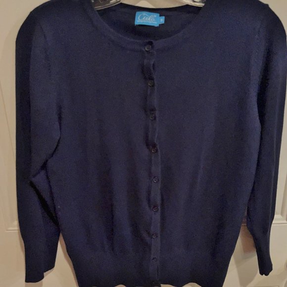 Cielo , Navy Blue, Women’s Long Sleeve Cardigan Size M (Runs Smaller) - Picture 6 of 11